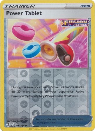 236/264 Trainer / Item / Power Tablet (Reverse Holo) / Uncommon (Fusion Strike) English card