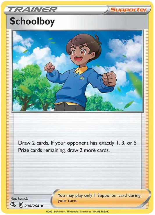 238/264 Schoolboy (Fusion Strike) Pokemon card (English)