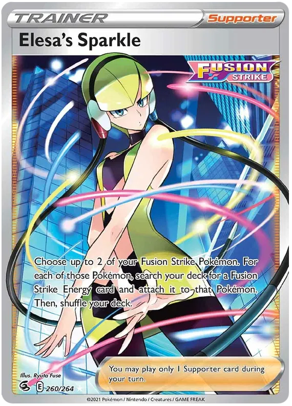 260/264 Elesa’s Sparkle (Full Art Trainer) – Ultra Rare – Fusion Strike (English)