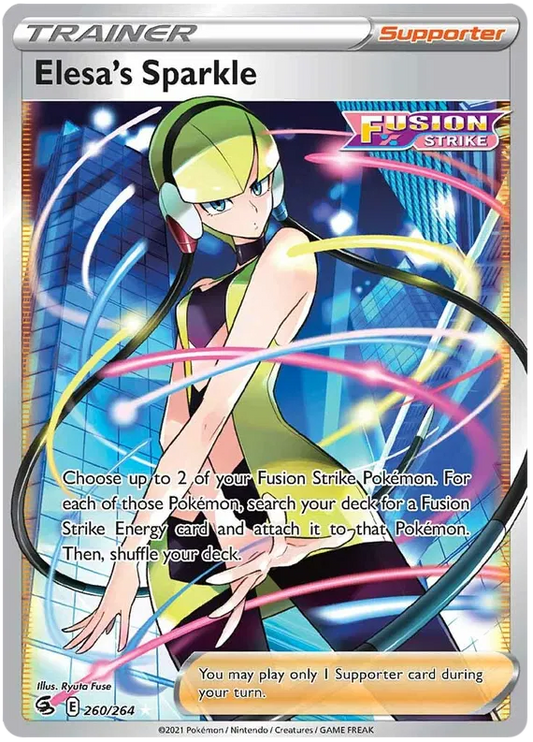 260/264 Elesa’s Sparkle (Full Art Trainer) – Ultra Rare – Fusion Strike (English)