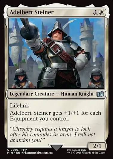 Magic the gathering (Plains) Adelbert Steiner #0003 - FINAL FANTASY - MTG Card (English) Uncommon