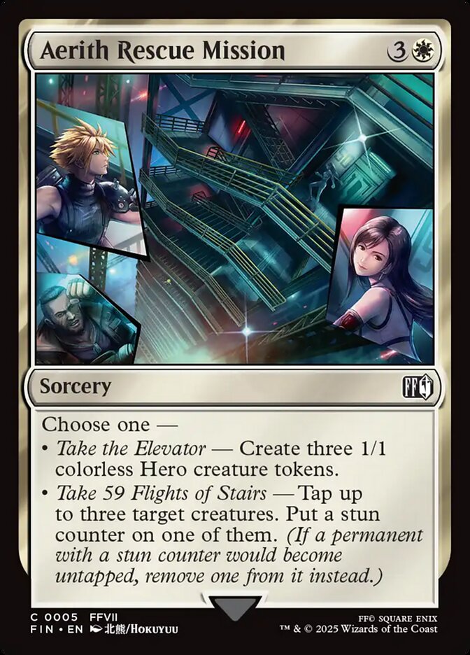 Magic the gathering (Plains) Aerith Rescue Mission #0005 - FINAL FANTASY - MTG Card (English) Common