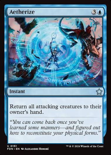 Magic the gathering (Island) Aetherize #0151 - Foundations - MTG Card (English) Uncommon