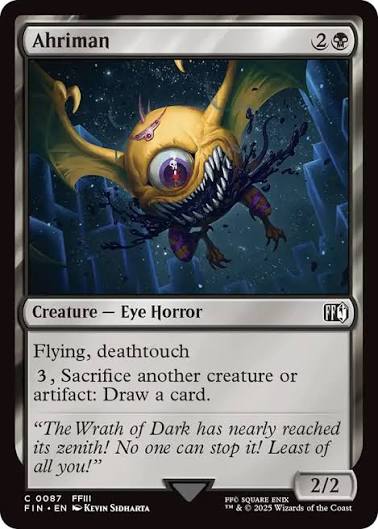 Magic the gathering (Swamp) Ahriman #0087 – FINAL FANTASY – MTG Card (English) Common