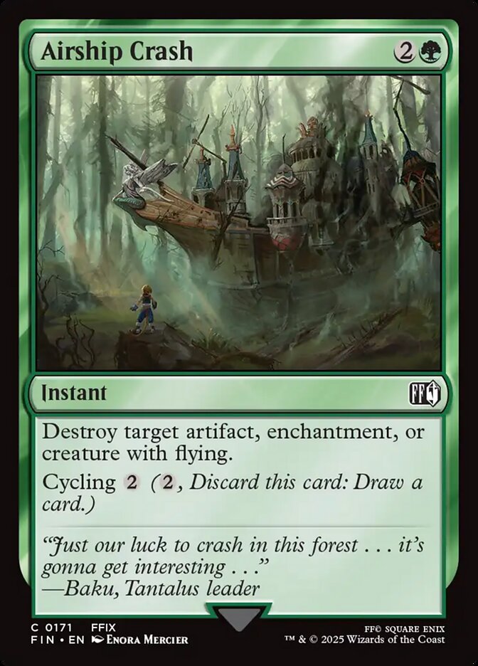 Magic the gathering (Forest) Airship Crash #0171 - FINAL FANTASY - MTG Card (English) Common