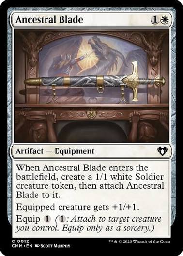Magic the gathering (Plains) Ancestral Blade #0012 - Commander Masters - MTG Card (English) Common