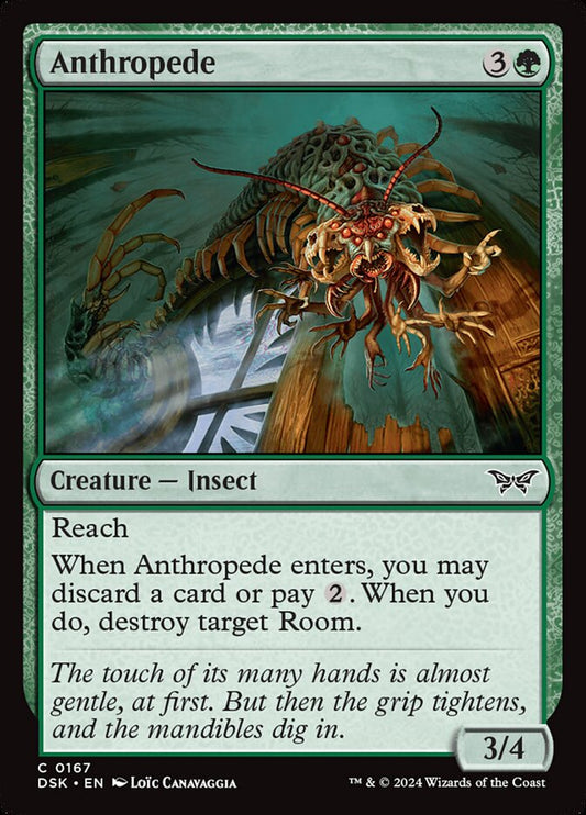Magic the gathering (Forest) Anthropede #0167 - Duskmourn: House of Horror - MTG Card (English) Common