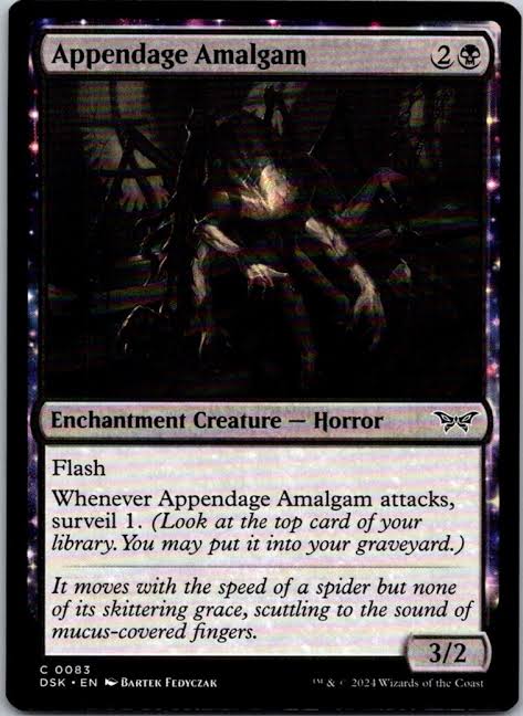 Magic the gathering (Swamp) Appendage Amalgam #0083 - Duskmourn: House of Horror - MTG Card (English) Common