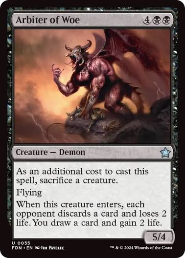 Magic the gathering (Swamp) Arbiter of Woe #0055 - Foundations - MTG Card (English) Uncommon