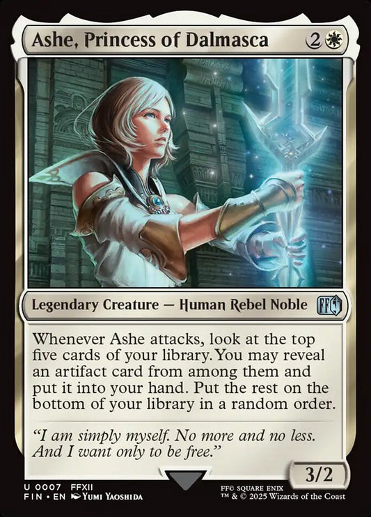 Magic the gathering (Plains) Ashe, Princess of Dalmasca #0007 - FINAL FANTASY - MTG Card (English) Uncommon
