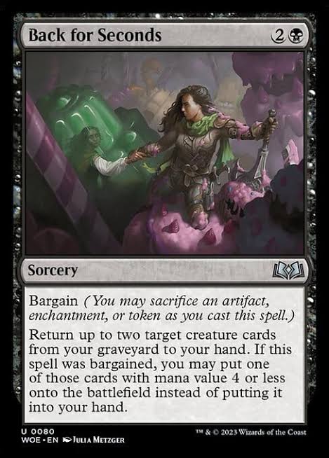 Magic the gathering (Swamp) Back for seconds #0080 - Wilds of Eldraine - MTG Card (English) Uncommon