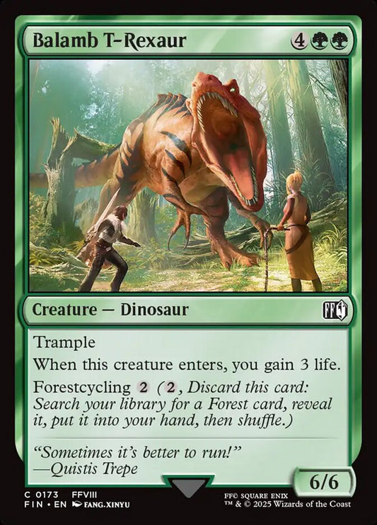 Magic the gathering (Forest) Balamb T-Rexaur #0173 - FINAL FANTASY - MTG Card (English) Common