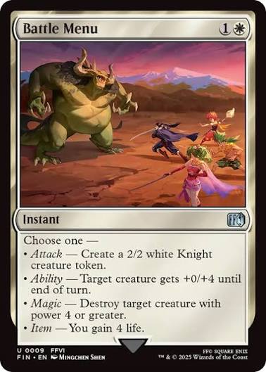 Magic the gathering (Plains) Battle Menu #0009 - FINAL FANTASY - MTG Card (English) Uncommon
