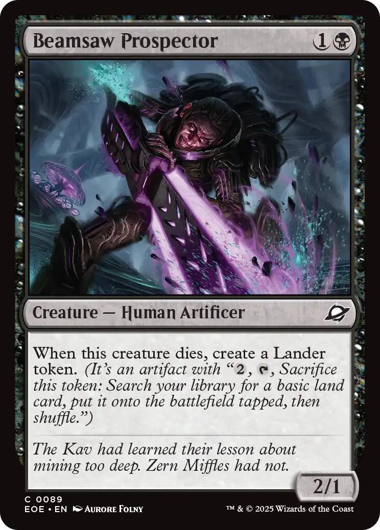 Magic the gathering (Swamp) Beamsaw Prospector #0089 - Edge of Eternities - MTG Card (English) Common