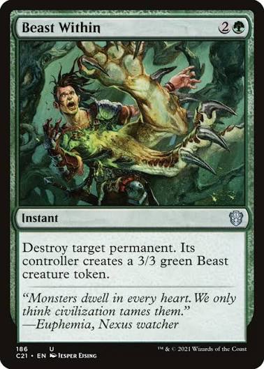 Magic the gathering (Forest) Beast Within #186 - Commander 2021 - MTG Card (English) Uncommon