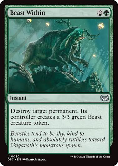 Magic the gathering (Forest) Beast Within #0080 - Duskmourn: House of Horror Commander - MTG Card (English) Uncommon