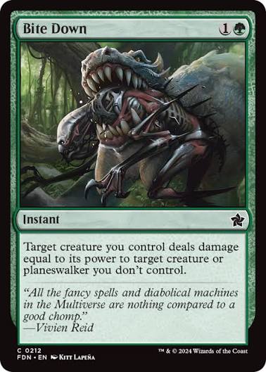 Magic the gathering (Forest) Bite Down #0212 - Foundations - MTG Card (English) Common