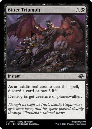Magic the gathering (Swamp) Bitter Triumph #0091 - The Lost Caverns of Ixalan - MTG Card (English) Common
