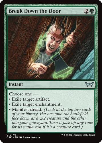 Magic the gathering (Forest) Break Down the Door #0170 - Duskmourn: House of Horror - MTG Card (English) Uncommon