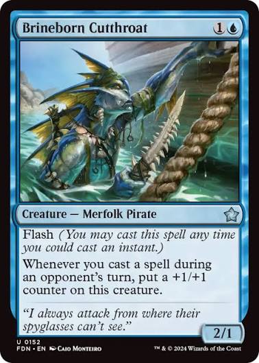 Magic the gathering (Island) Brineborn Cutthroat #0152 - Foundations - MTG Card (English) Uncommon