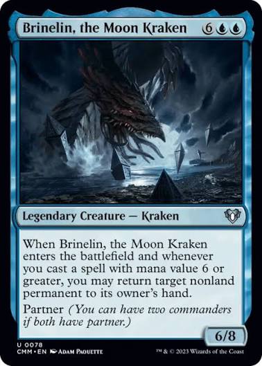 Magic the gathering (Island) Brinelin, the Moon Kraken #0078 - Commander Masters - MTG Card (English) Uncommon