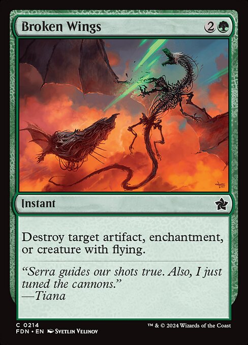 Magic the gathering (Forest) Broken Wings #0214 - Foundations - MTG Card (English) Common