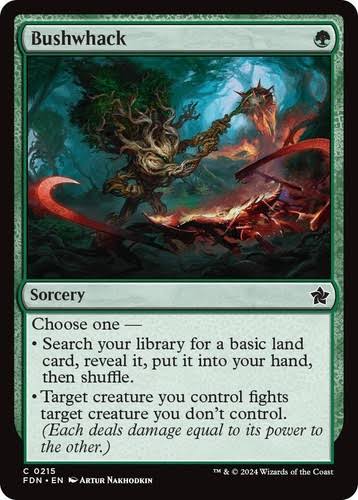 Magic the gathering (Forest) Bushwhack #0215 - Foundations - MTG Card (English) Common