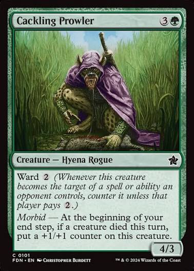 Magic the gathering (Forest) Cackling Prowler #0101 - Foundations - MTG Card (English) Common