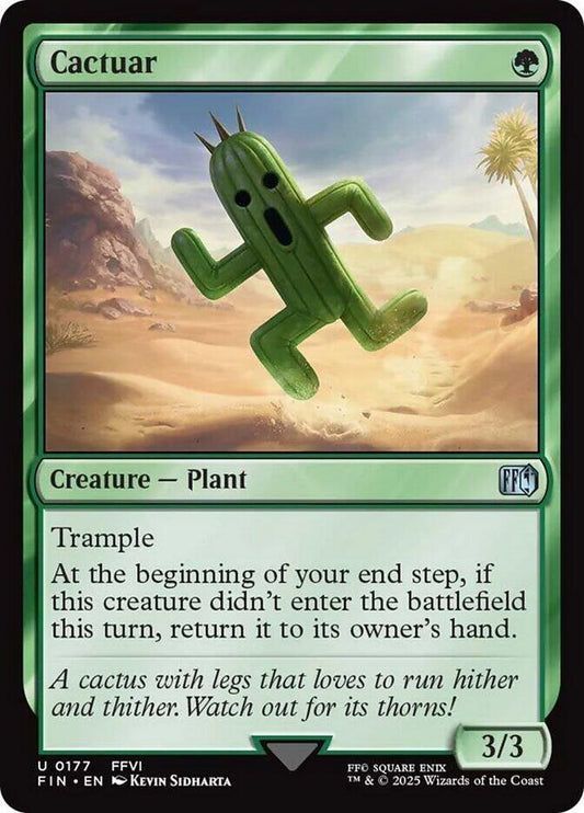 Magic the gathering (Forest) Cactuar #0177 - FINAL FANTASY - MTG Card (English) Uncommon