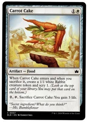 Magic the gathering (Plains) Carrot Cake #0007 - Bloomburrow - MTG Card (English) Common
