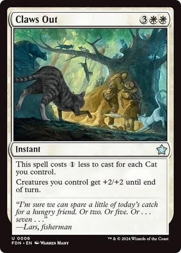 Magic the gathering (Plains) Claws Out #0006 - Foundations - MTG Card (English) Uncommon