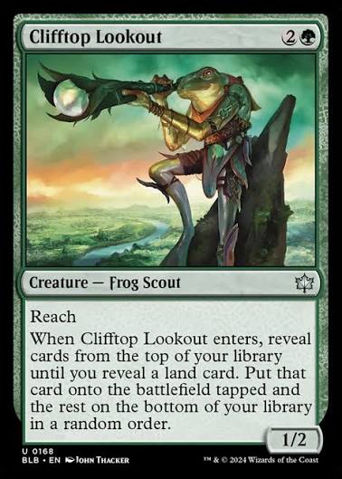 Magic the gathering (Forest) Clifftop Lookout #0168 - Bloomburrow - MTG Card (English) Uncommon