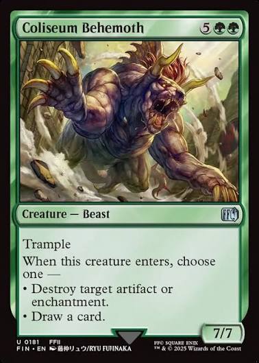 Magic the gathering (Forest) Coliseum Behemoth #0181 - FINAL FANTASY - MTG Card (English) Uncommon