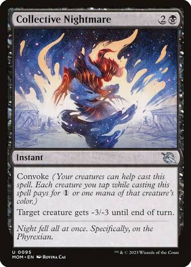 Magic the gathering (Swamp) Collective Nightmare #0095 - March of the Machine - MTG Card (English) Uncommon