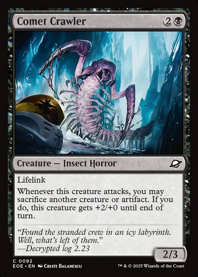 Magic the gathering (Swamp) Comet Crawler #0092 - Edge of Eternities - MTG Card (English) Common