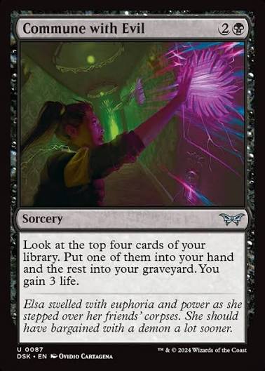Magic the gathering (Swamp) Commune with evil #0087 - Duskmourn: House of Horror - MTG Card (English) Uncommon