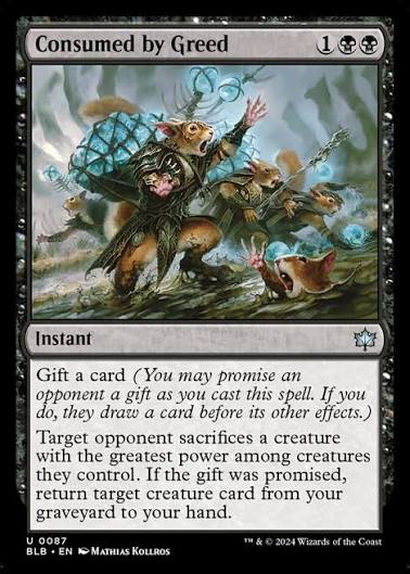 Magic the gathering (Swamp) Consumed by greed #0087 - Bloomburrow - MTG Card (English) Uncommon