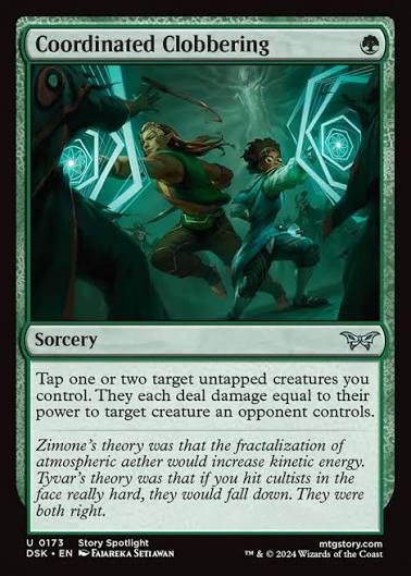 Magic the gathering (Forest) Coordinated Clobbering #0173 - Duskmourn: House of Horror - MTG Card (English) Uncommon