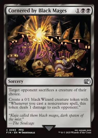 Magic the gathering (Swamp) Cornered by black mages #0093 - FINAL FANTASY - MTG Card (English) Common