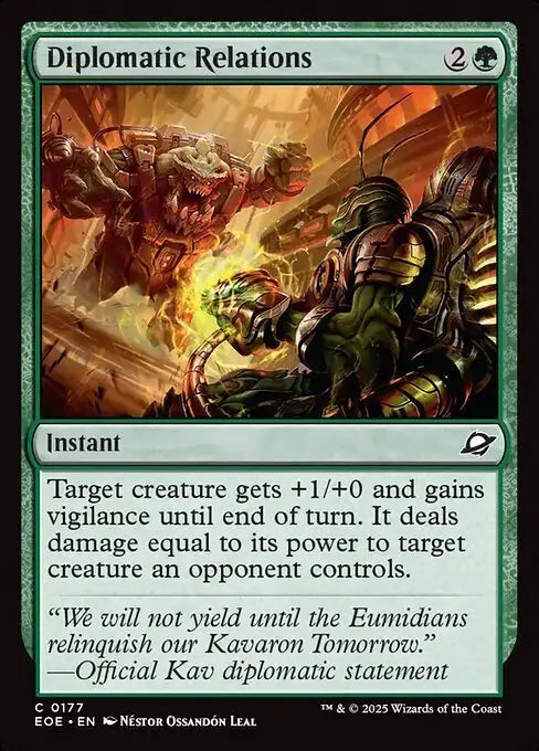 Magic the gathering (Forest) Diplomatic Relations #0177 - Edge of Eternities - MTG Card (English) Common