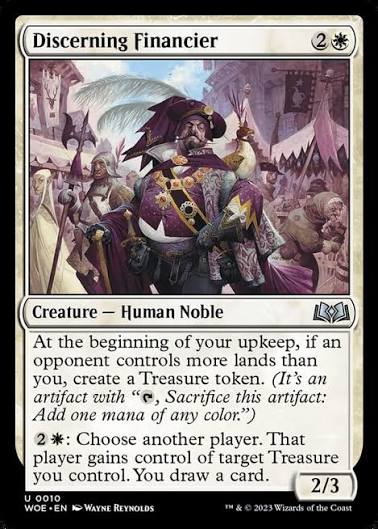 Magic the gathering (Plains) Discerning Financier #0010 - Wilds of Eldraine - MTG Card (English) Uncommon
