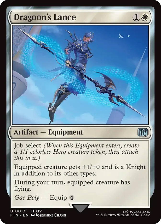 Magic the gathering (Plains) Dragoon's Lance #0017 - FINAL FANTASY - MTG Card (English) Uncommon