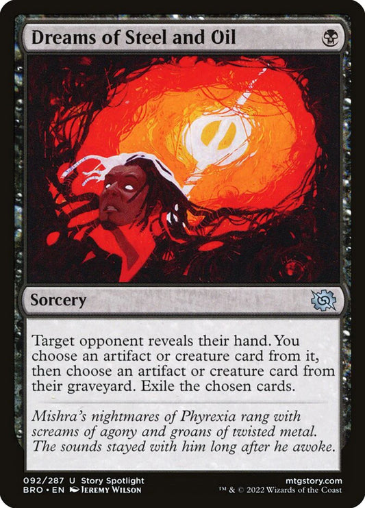Magic the gathering (Swamp) Dreams of steel and oil #092/287 - The Brothers' War - MTG Card (English) Uncommon