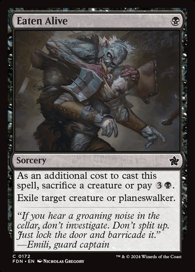 Magic the gathering (Swamp) Eaten Alive #0172 - Foundations - MTG Card (English) Common