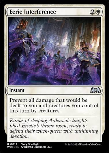 Magic the gathering (Plains) Eerie Interference #0012 - Wilds of Eldraine - MTG Card (English) Uncommon
