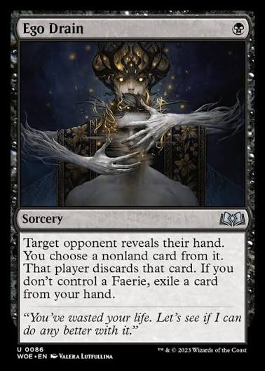 Magic the gathering (Swamp) Ego drain #0086 - Wilds of Eldraine - MTG Card (English) Uncommon