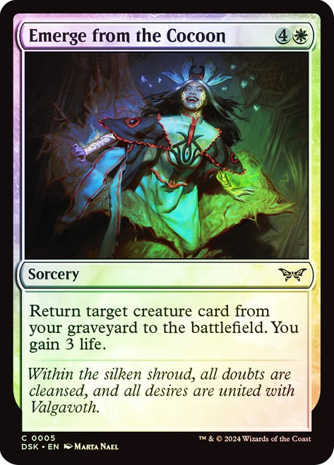 Magic the gathering (Plains) Emerge from the Cocoon #0005 - Duskmourn: House of Horror - MTG Card (English) Common