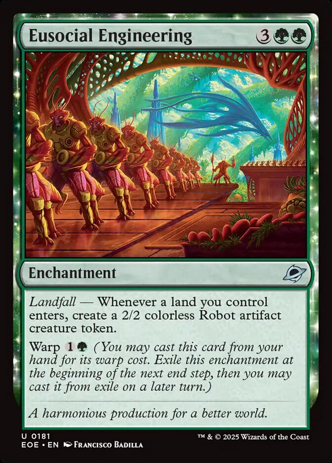 Magic the gathering (Forest) Eusocial Engineering #0181 - Edge of Eternities - MTG Card (English) Uncommon