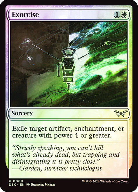 Magic the gathering (Plains) Exorcise #0008 - Duskmourn: House of Horror - MTG Card (English) Uncommon