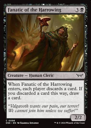 Magic the gathering (Swamp) Fanatic of the Harrowing #0096 - Duskmourn: House of Horror - MTG Card (English) Common